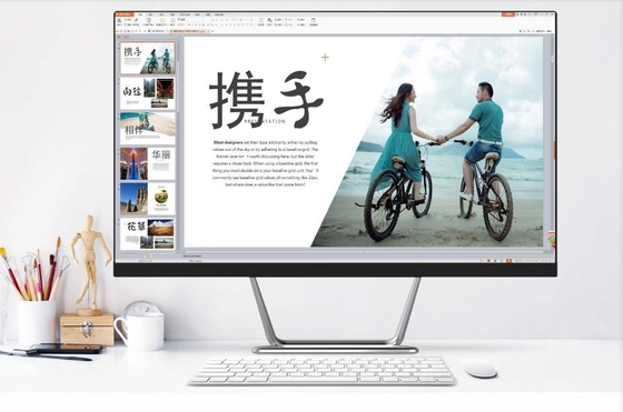 Construit dans le PC de bureau stéréo à deux pistes 16G RAM Intel G6-G11 de pouce AIO du haut-parleur 27