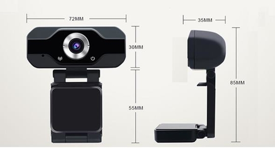 Interface USB 2.0 intégrée au microphone Webcam avec système Windows/Mac OS/Android/Linux