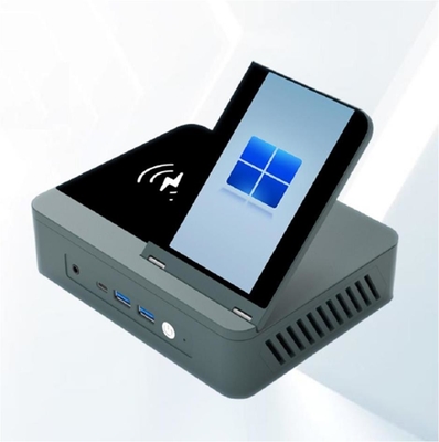 Noir/Argent 0,3 kg Mini PC Bureau hôte 128G stockage avec Wifi/CPU/OS à mettre à niveau